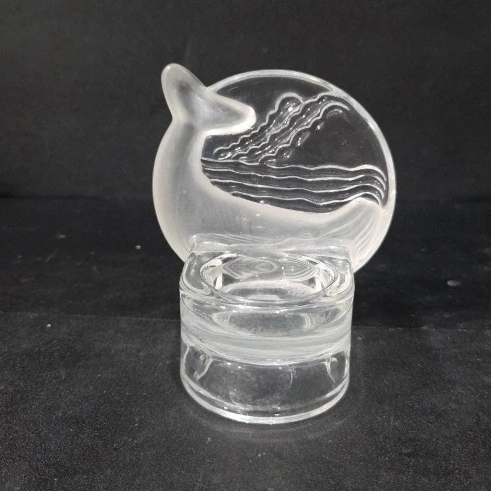 Partylite Orca Whale Tea Light Candle Holder, Frosted Glass Votive, Replacement - Picture 4 of 9